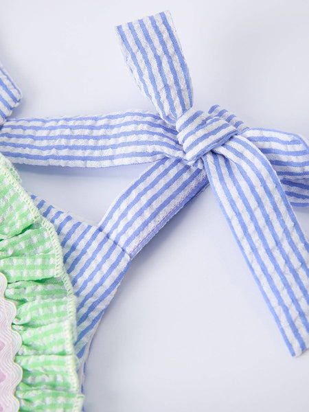 Watermelon Striped Girls Dress: