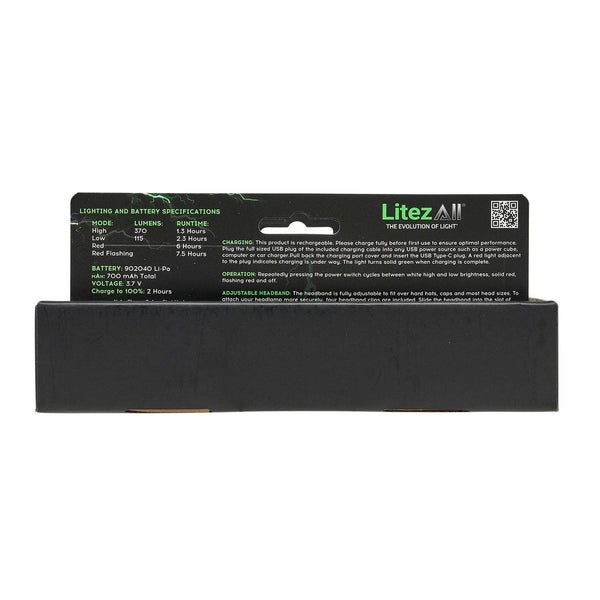 LitezAll Rechargeable Brite Band Headlamp