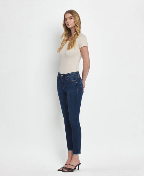MID RISE RAW HEM CROP SKINNY JEANS V2159D: EMERSON