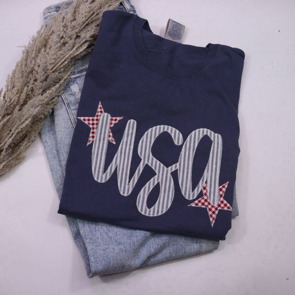 Denim USA Patriotic 4th of July Short Sleeve: