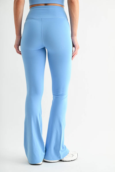 Venice Crossover Waist Yoga Pants: BLACK