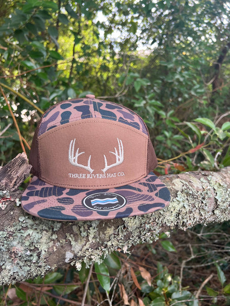 Classic Whitetail Rack - “Old’s Cool” Flatbill Snapback - Lost Hat Co.: Old’s Cool Slough