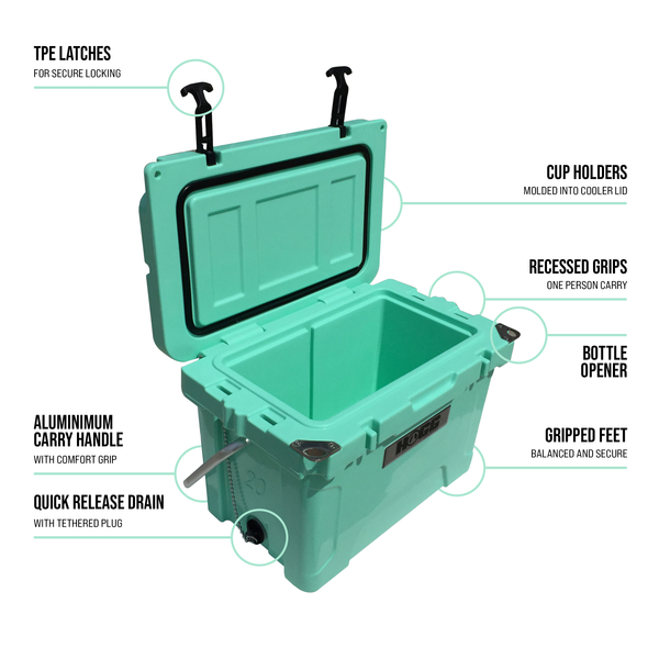 20QT COOLER: CLEAR SKY