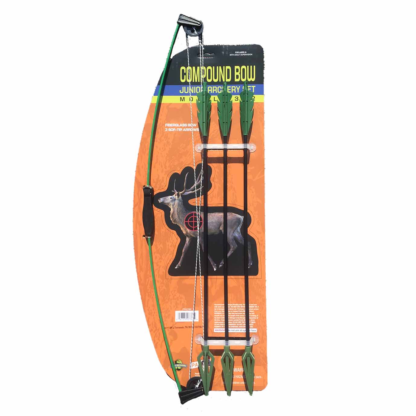 27" Camo Compound Bow-3 Arrows, Target