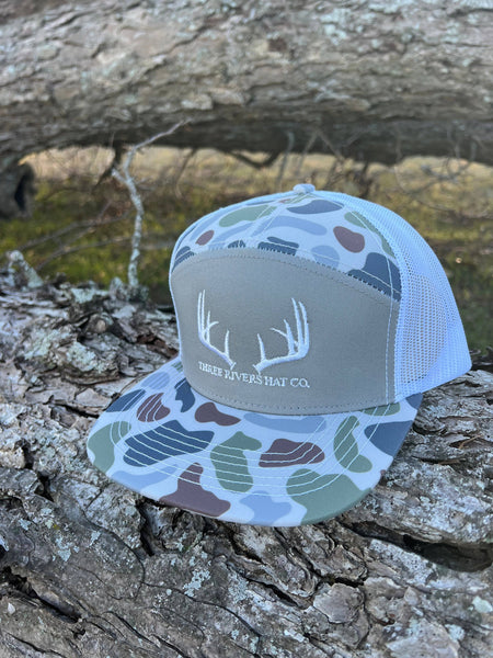 Classic Whitetail Rack - “Old’s Cool” Flatbill Snapback - Lost Hat Co.: Old’s Cool Slough