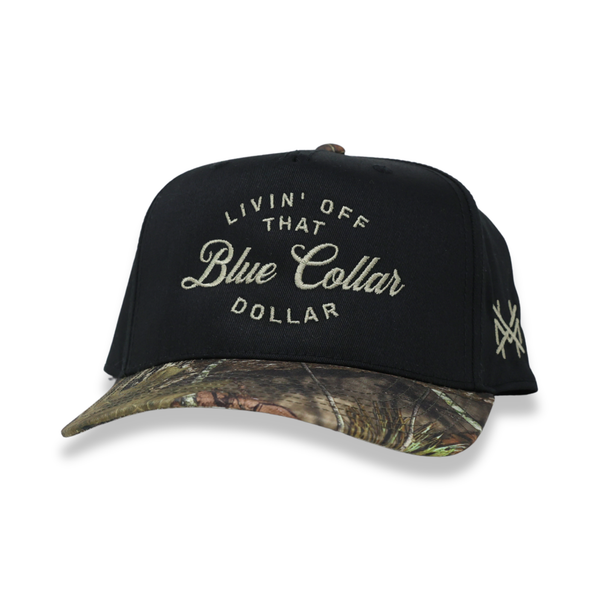 Blue Collar Dollar Trucker Hat: Retro Bottomland/Natural