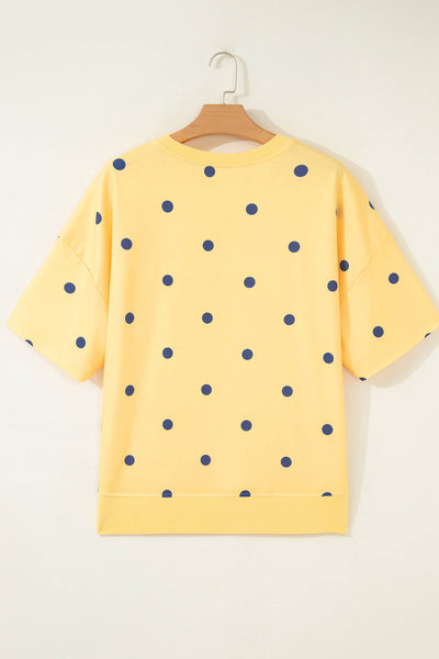 LAS Polka Dot Oversize Blouse Yellow