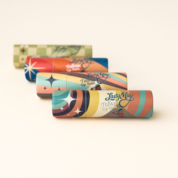 Tallow Lip Balm - CHOOSE A FLAVOR - Natural Beef Tallow Lip Moisturizer with Beeswax & Jojoba Oil: Vanilla Bean
