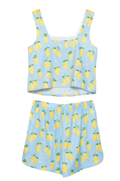 Zesty Lemons Matching Sets: Light Blue