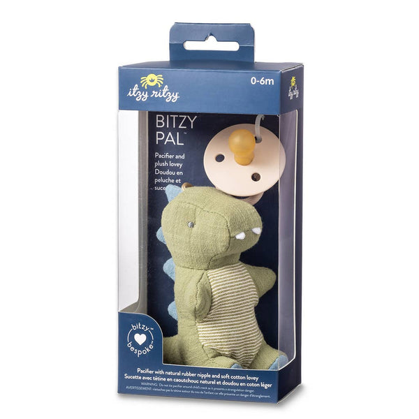 Bitzy Pal Natural Rubber Pacifier & Stuffed Animal: Bunny