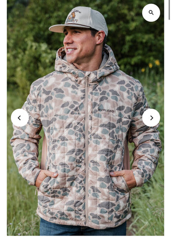 Burlebo puffer jacket pintail camo