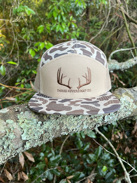 Classic Whitetail Rack - “Old’s Cool” Flatbill Snapback - Lost Hat Co.: Old’s Cool Slough