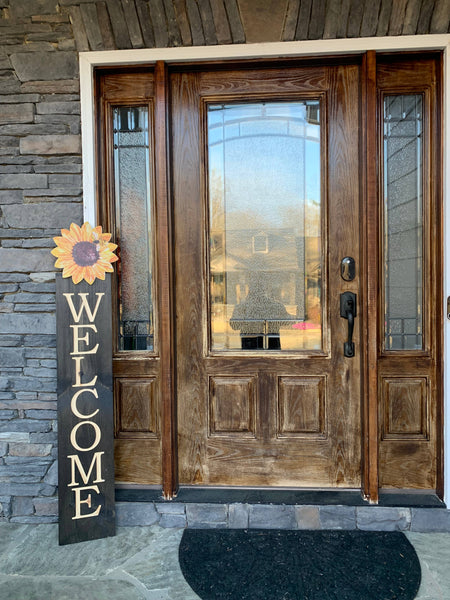 Welcome Sign 10" x 48": Jacobean