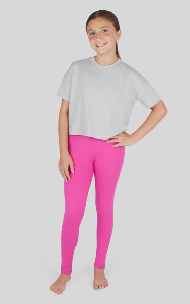 Girls Super Soft T Shirt, Leggings, Flare - 3 PCS SET: HTR.GREY/ROSE VIOLET/BLACK