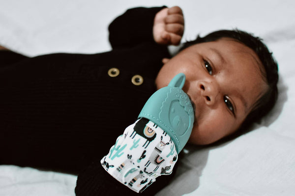 Silicone Teething Mitts: Cactus