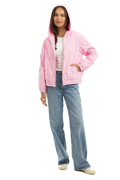 Pink Lightweight Hooded Jacket: