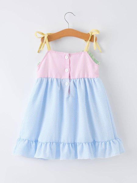 “I ❤ MOM” Smocked Girls Dress: