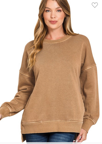 Pigment dye fleece hi low