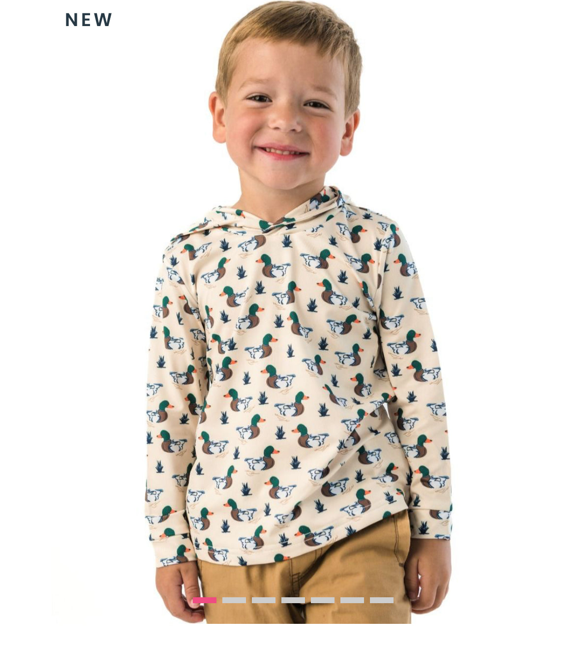 Boys Mallard Marsh Duck Performance Hooded Shirt