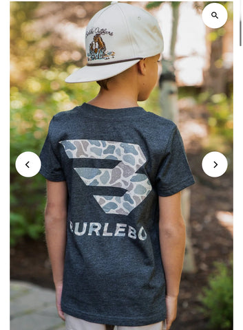 Burlebo youth deer camo logo