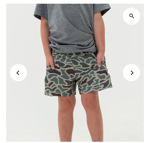 Youth everyday shorts retro duck camo