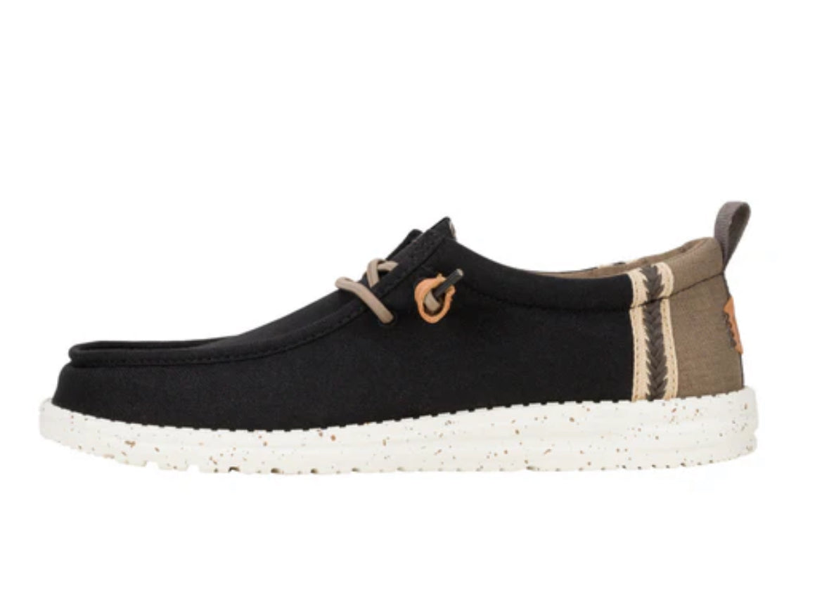 Hey dude Wally craft linen black/walnut