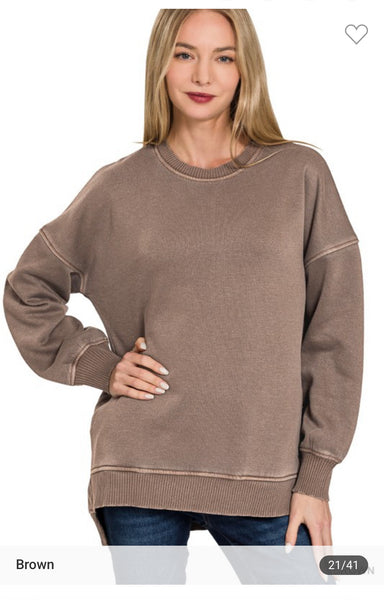 Pigment dye fleece hi low