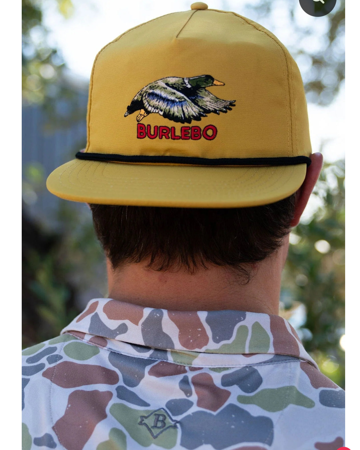 Burlebo flying mallard mustard hat