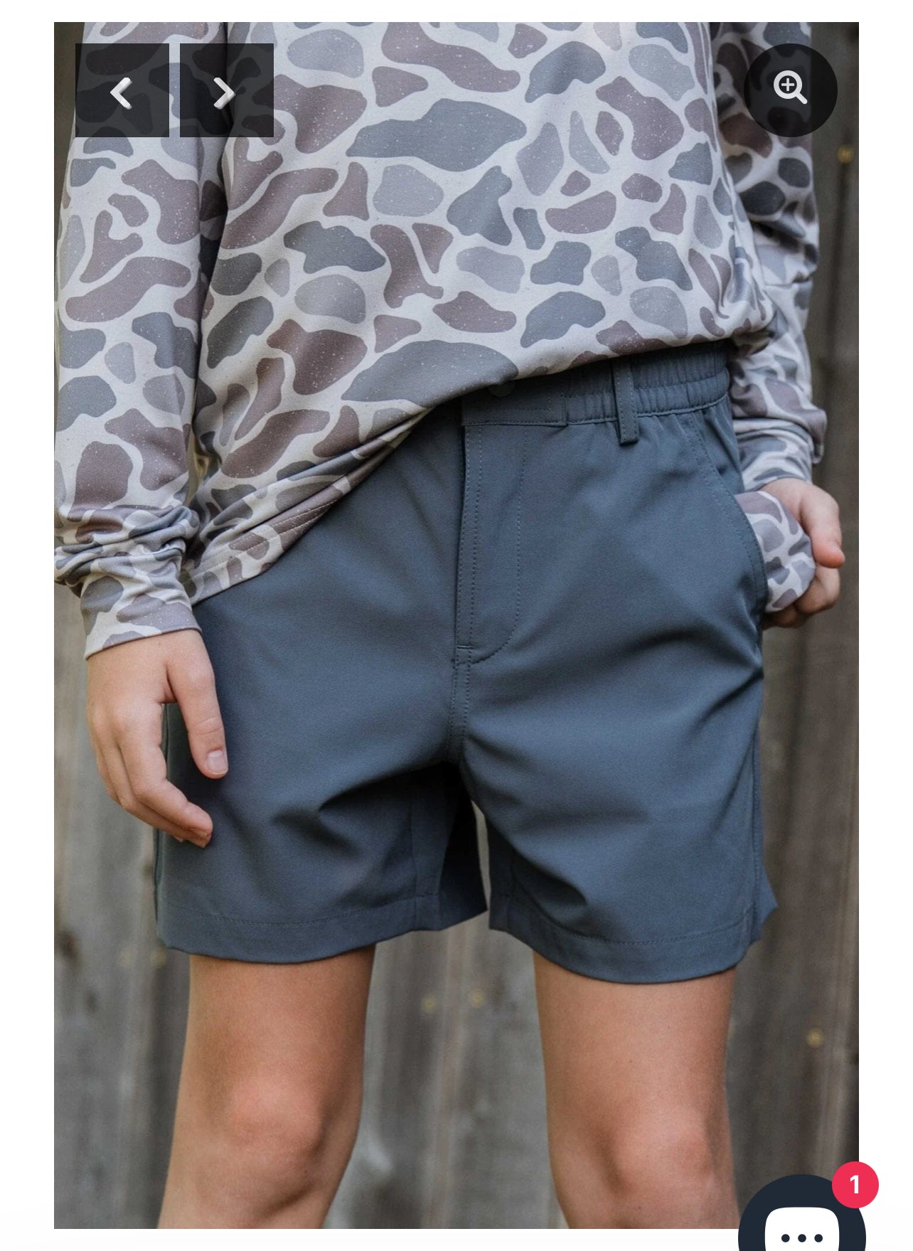 Burlebo everyday shorts river rock grey classic deer camo pocket