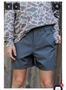 Burlebo everyday shorts river rock grey classic deer camo pocket