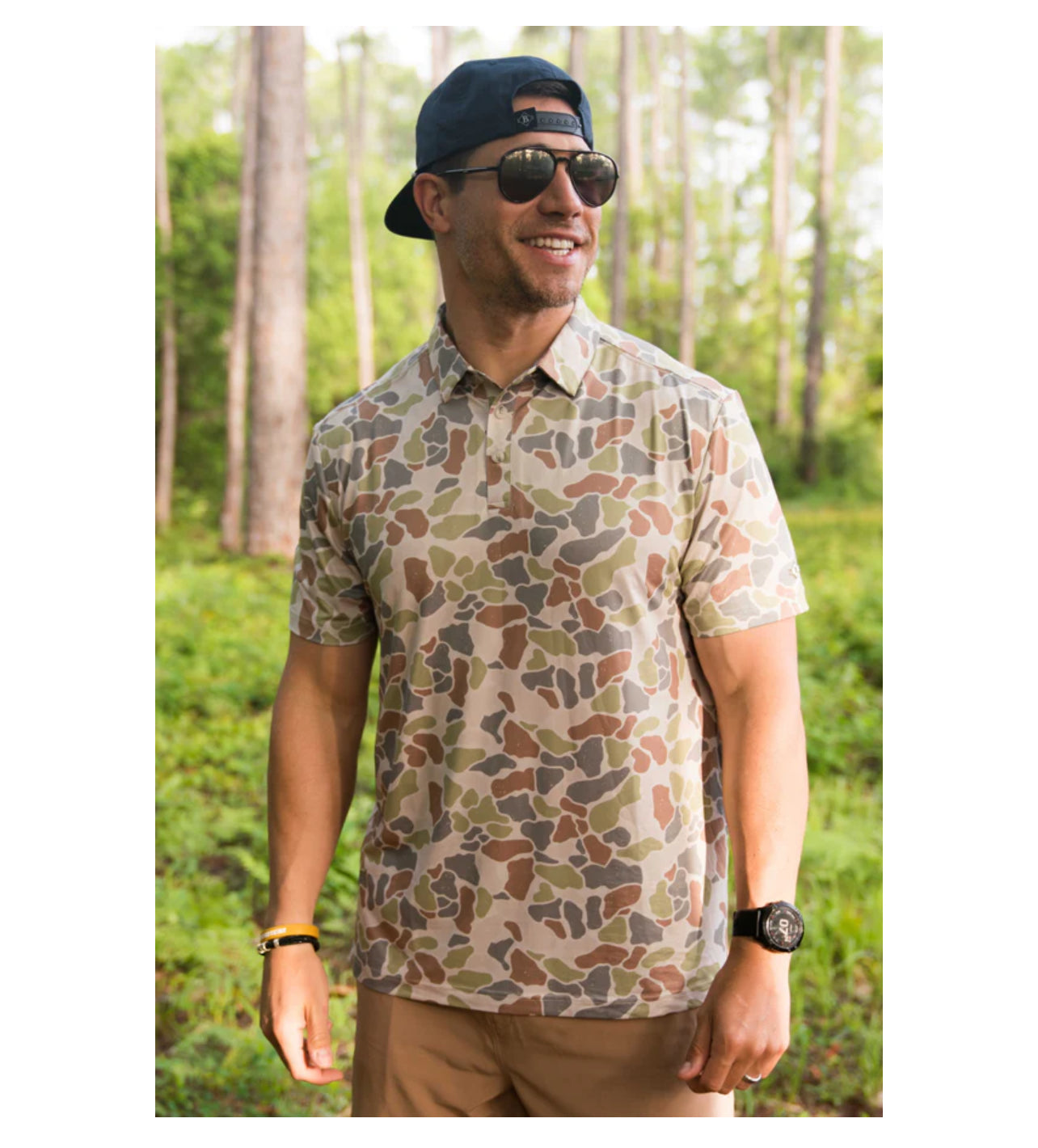 Burlebo performance polo driftwood camo