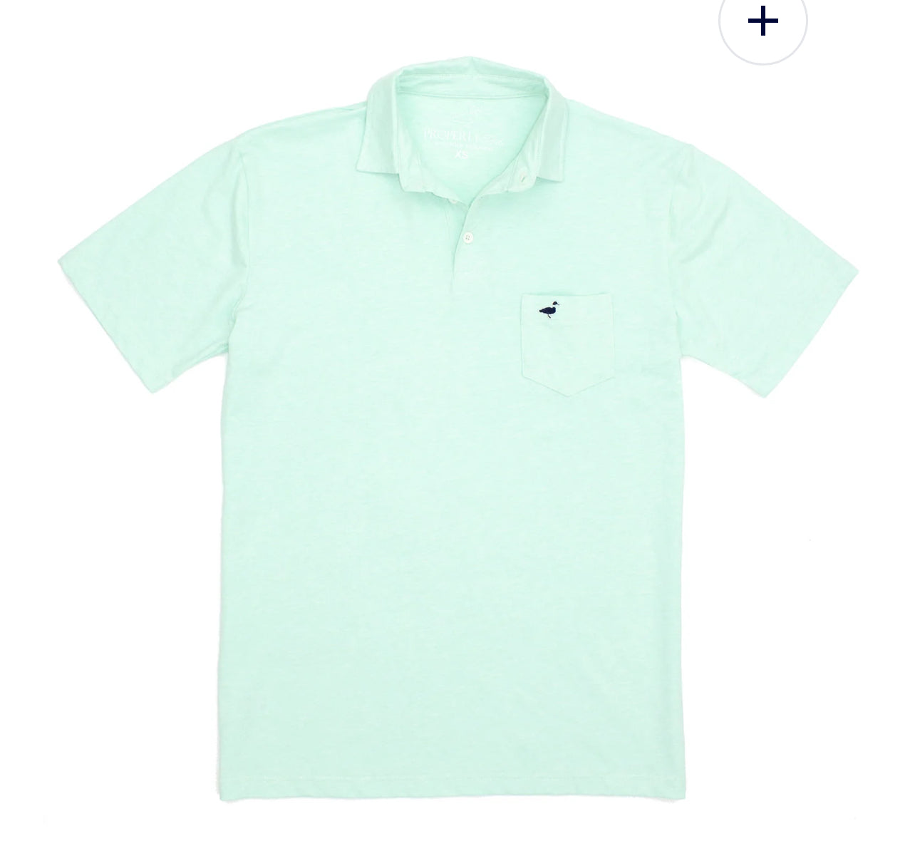 Properly tied Harrison pocket polo SS seafoam