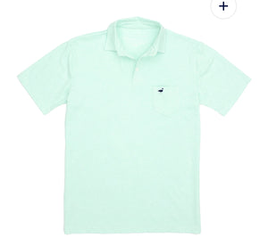 Properly tied Harrison pocket polo SS seafoam