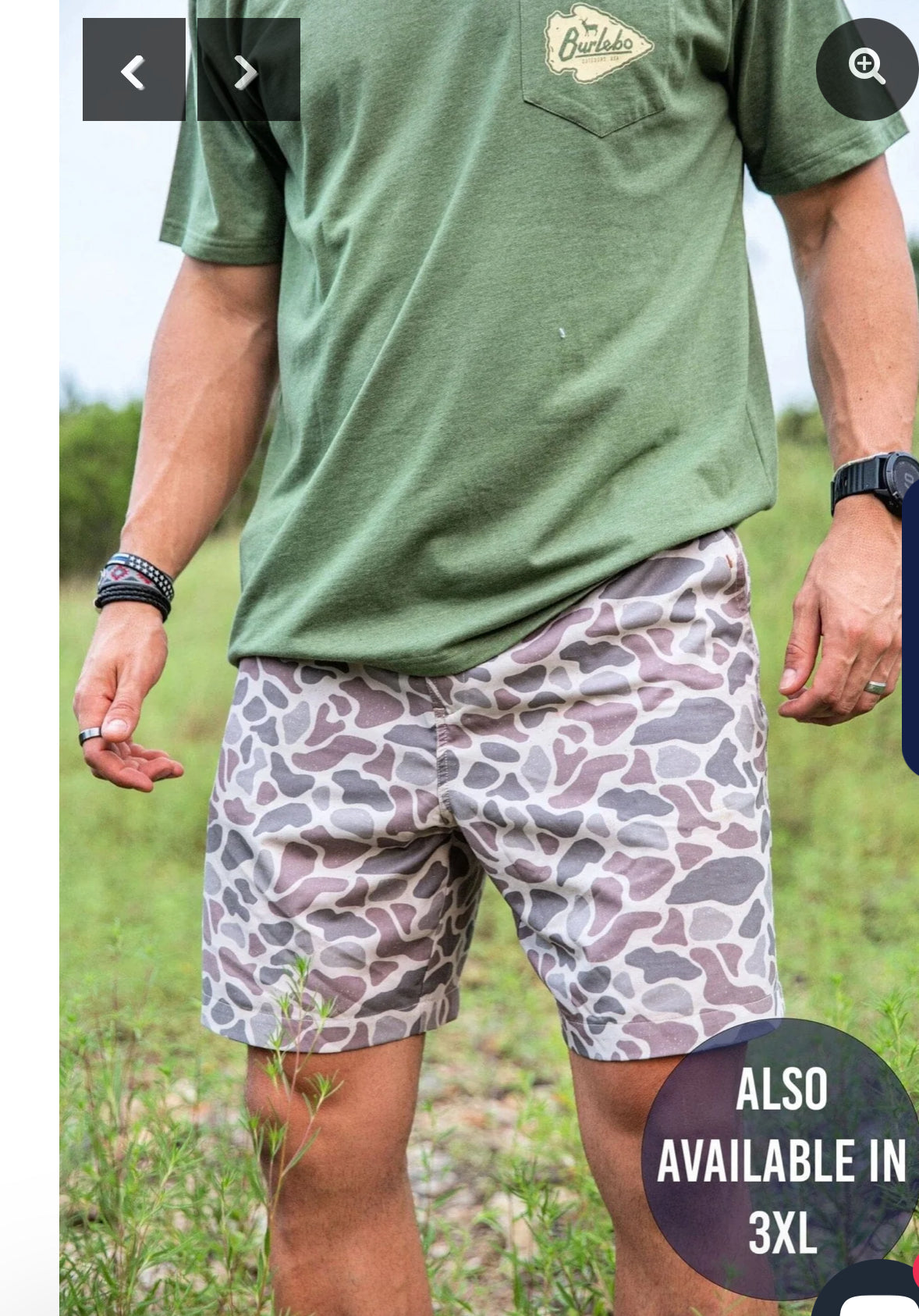 Burlebo everyday short classic deer camo