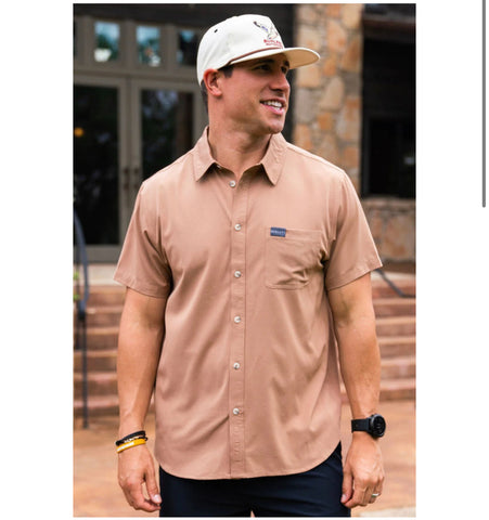 Burlebo button up desert tan