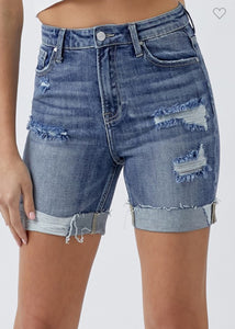 Risen high rise cuff shorts