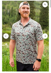 Burlebo retro duck camo polo