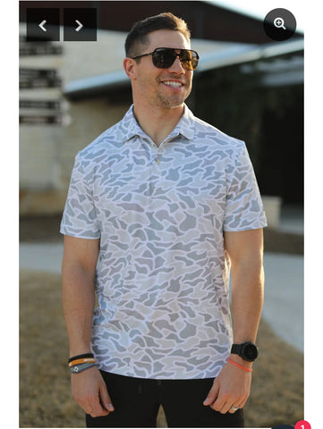 Burlebo performance polo white camo