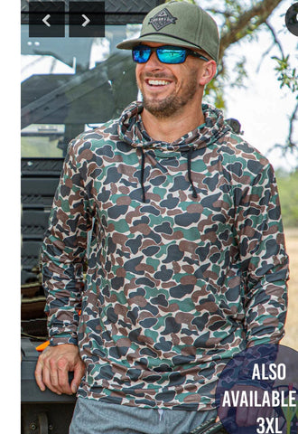 Burlebo performance hoodie throwback camo