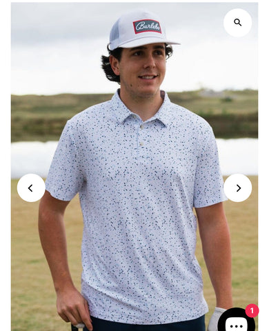 Burlebo white speckled polo