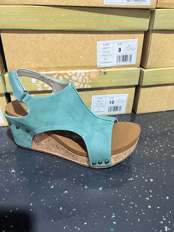 Liberty turquoise wedges