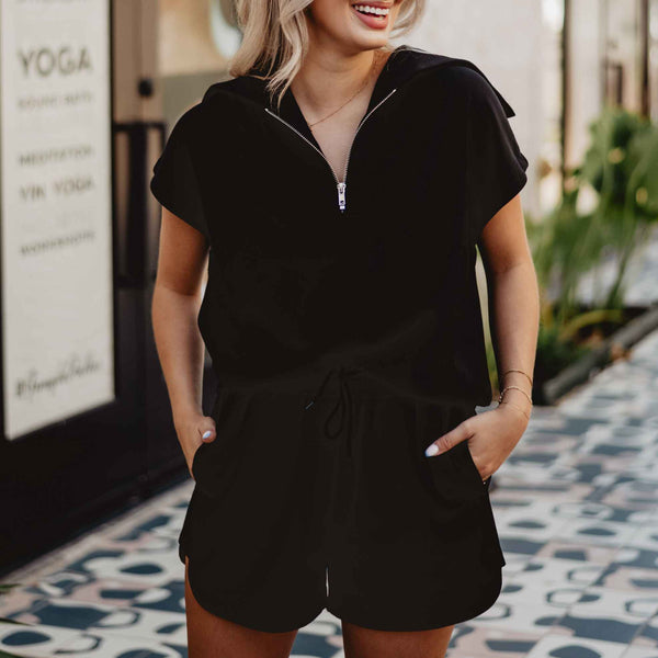 Black Half Zip Scuba Set: