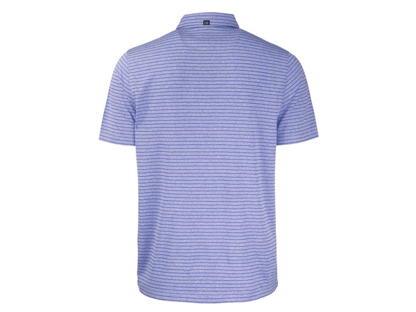 Cutter & Buck Forge Eco Heather Stripe Recycled Mens Polo: College Purple Heather