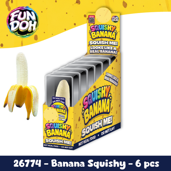 Fun Doh Banana Squishy Stress Relief Toy