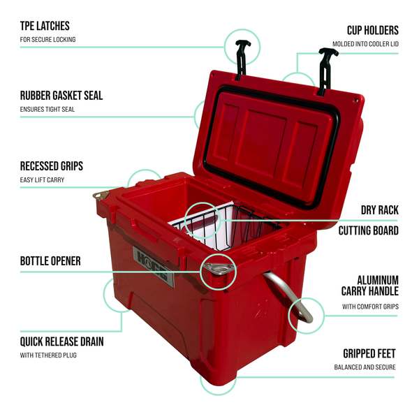 20QT COOLER: CLEAR SKY