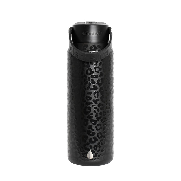 Core Insulated Leakproof Bottle w/Handle 40oz - Black Leopard