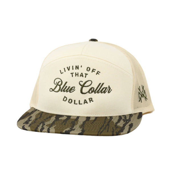 Blue Collar Dollar Trucker Hat: Grandpa Bottomland/Natural