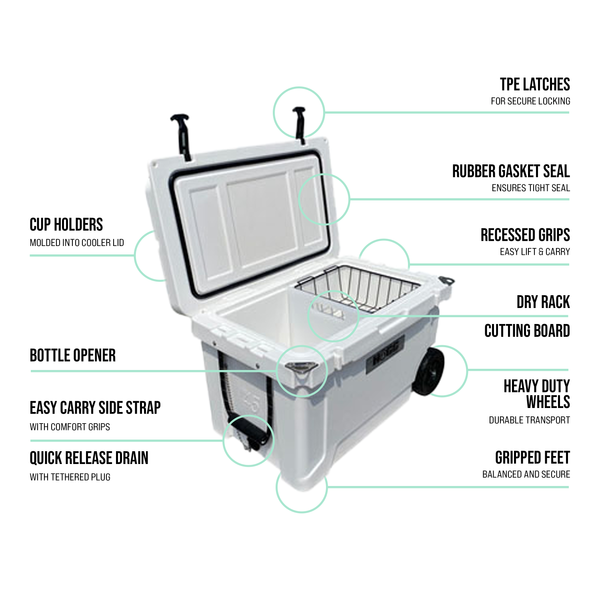 45QT COOLER: Lemon Cream