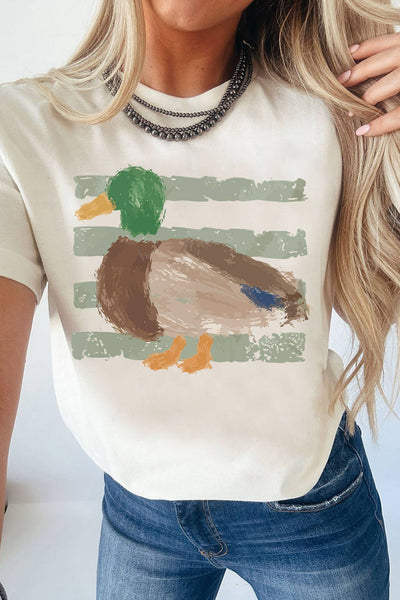 LDC Western Duck Graffiti Print T-Shirt: White