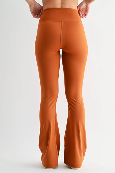 Venice Crossover Waist Yoga Pants: BLACK
